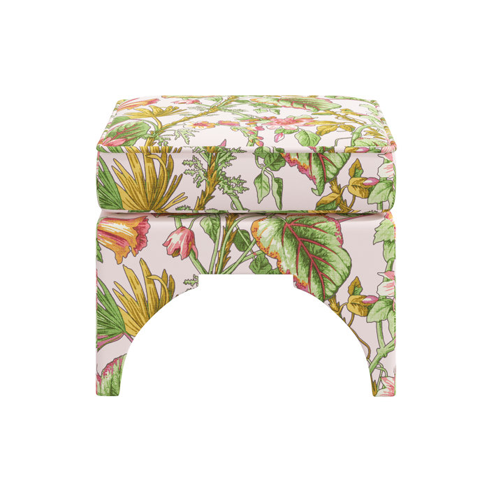 Red from Scalamandre Crafted by Cloth & Company Carlisle Ottoman in